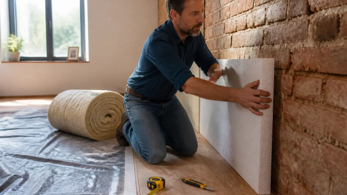 Meilleure isolation thermique des murs par l'interieur : materiaux classes par performance